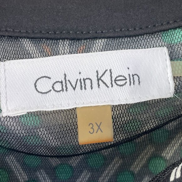 Calvin Klein Womens Plus 3X Sleeveless Chevron Maxi Dress ASO TV - Picture 5 of 12